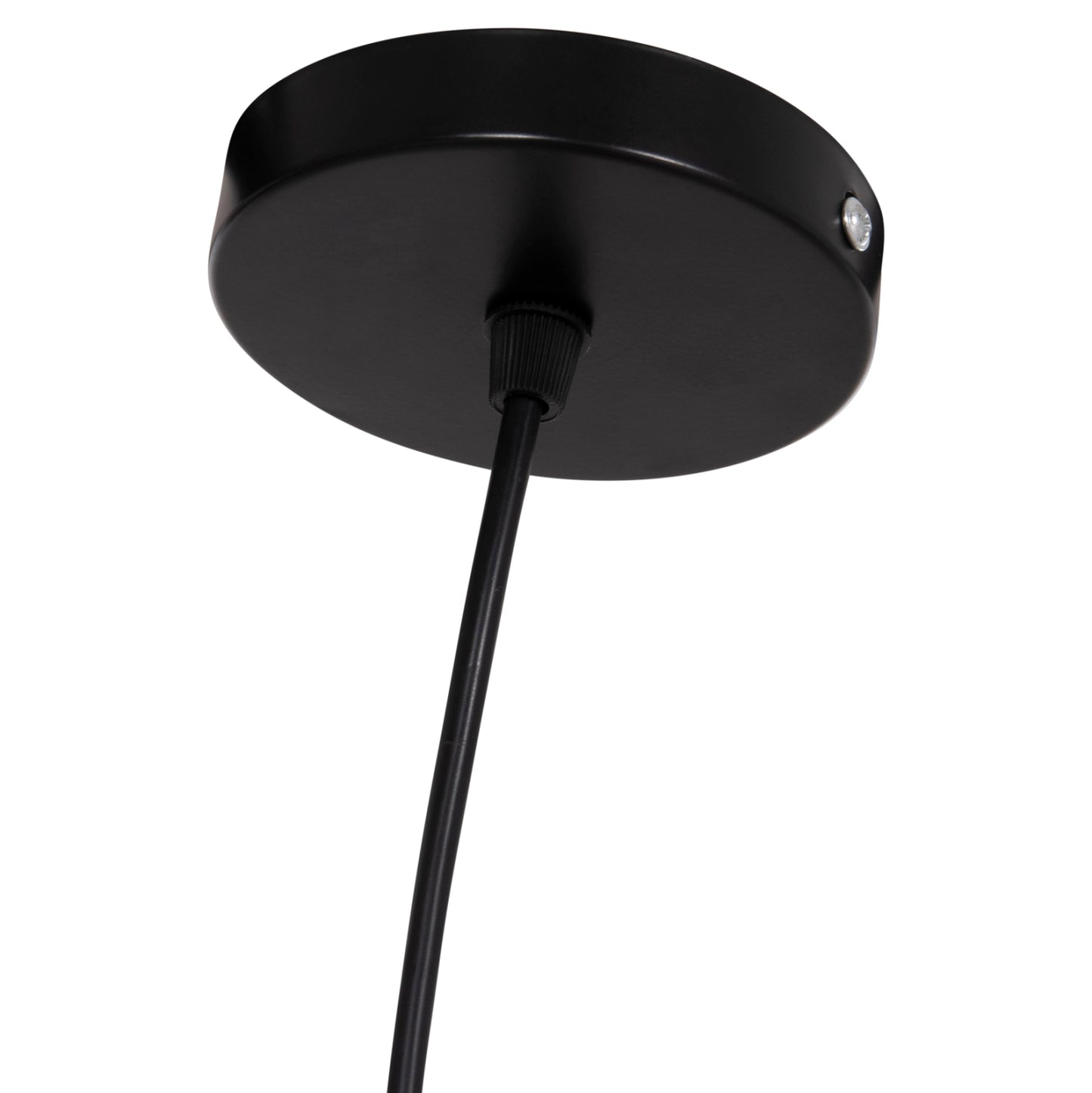 CEILING PENDANT LAMP ORDEM HM4715 SISAL & BANANA FIBERS CAP--BLACK & NATURAL Φ75cm