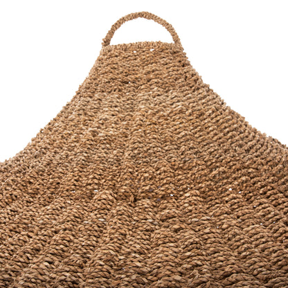 CEILING PENDANT LAMP HM4031 PALM LEAF FIBERS AND SEAGRASS FRINGES IN NATURAL Φ123x65Hcm.