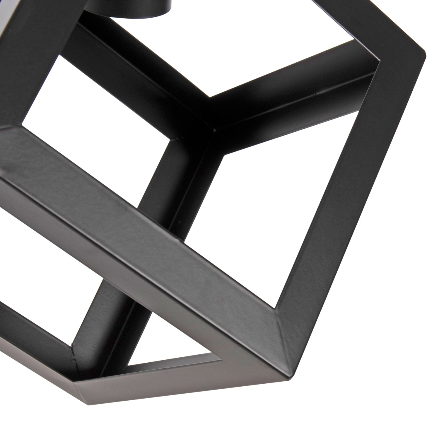 CEILING PENDANT LAMP HM4035 2 CUBES BLACK METAL Φ18x130Hcm.