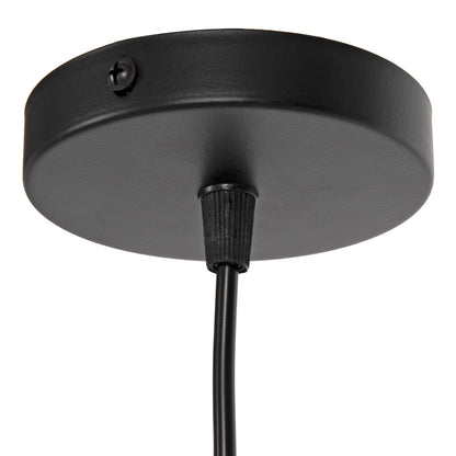 CEILING PENDANT LAMP HM4064 BLACK METAL CAP 32x37x128Hcm.