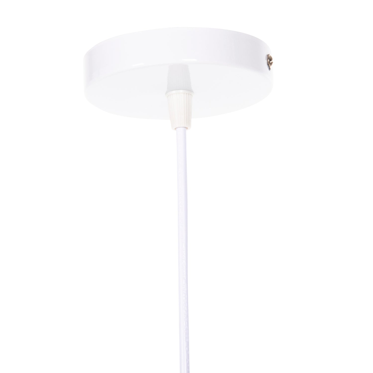 CEILING PENDANT LAMP HM4079 WHITE METAL ROUND CAP Φ40x125Hcm.