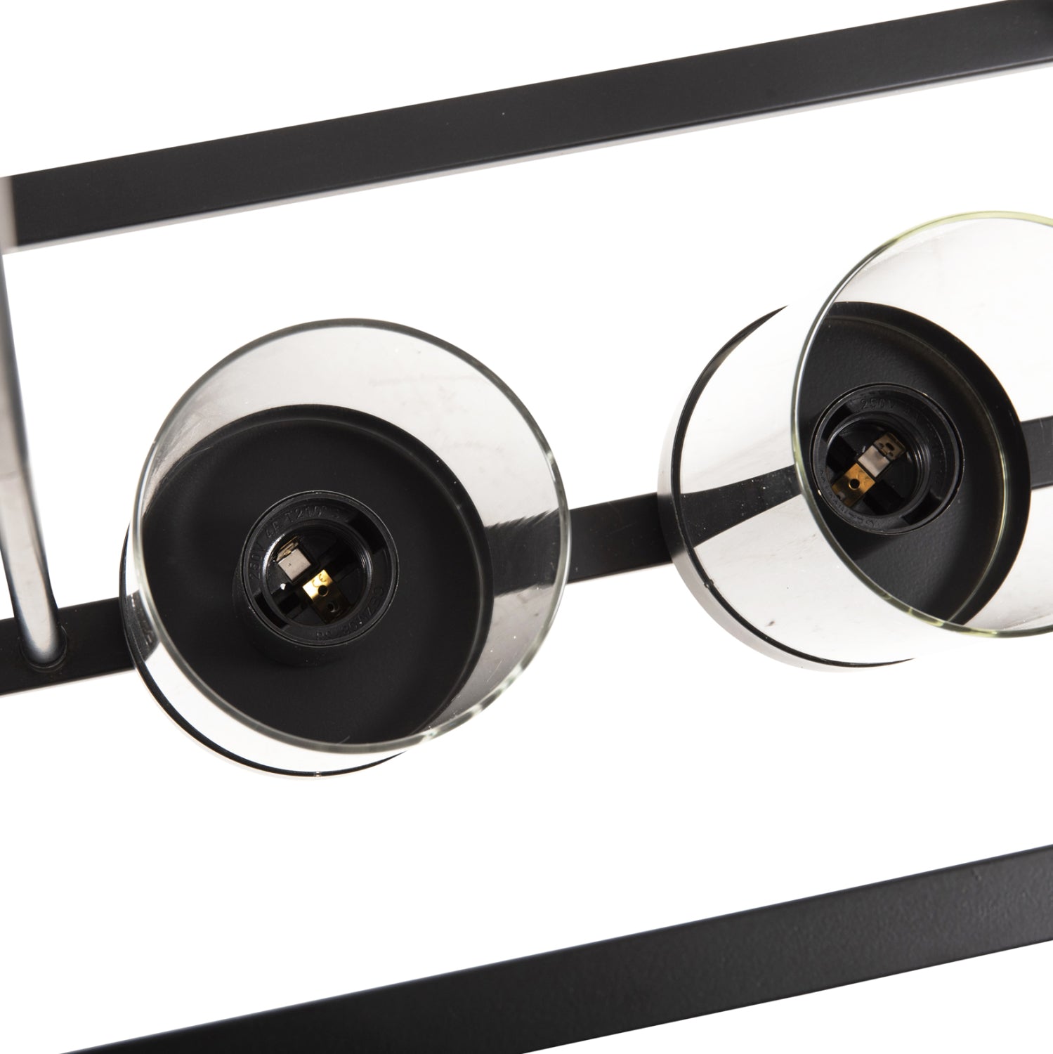 CEILING PENDANT LAMP HM4082 BLACK AND GLASS 80x25x23,5-85H cm.