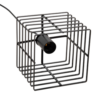 CEILING PENDANT LAMP HM4131 BLACK METAL CAP 16x16x124Hcm.