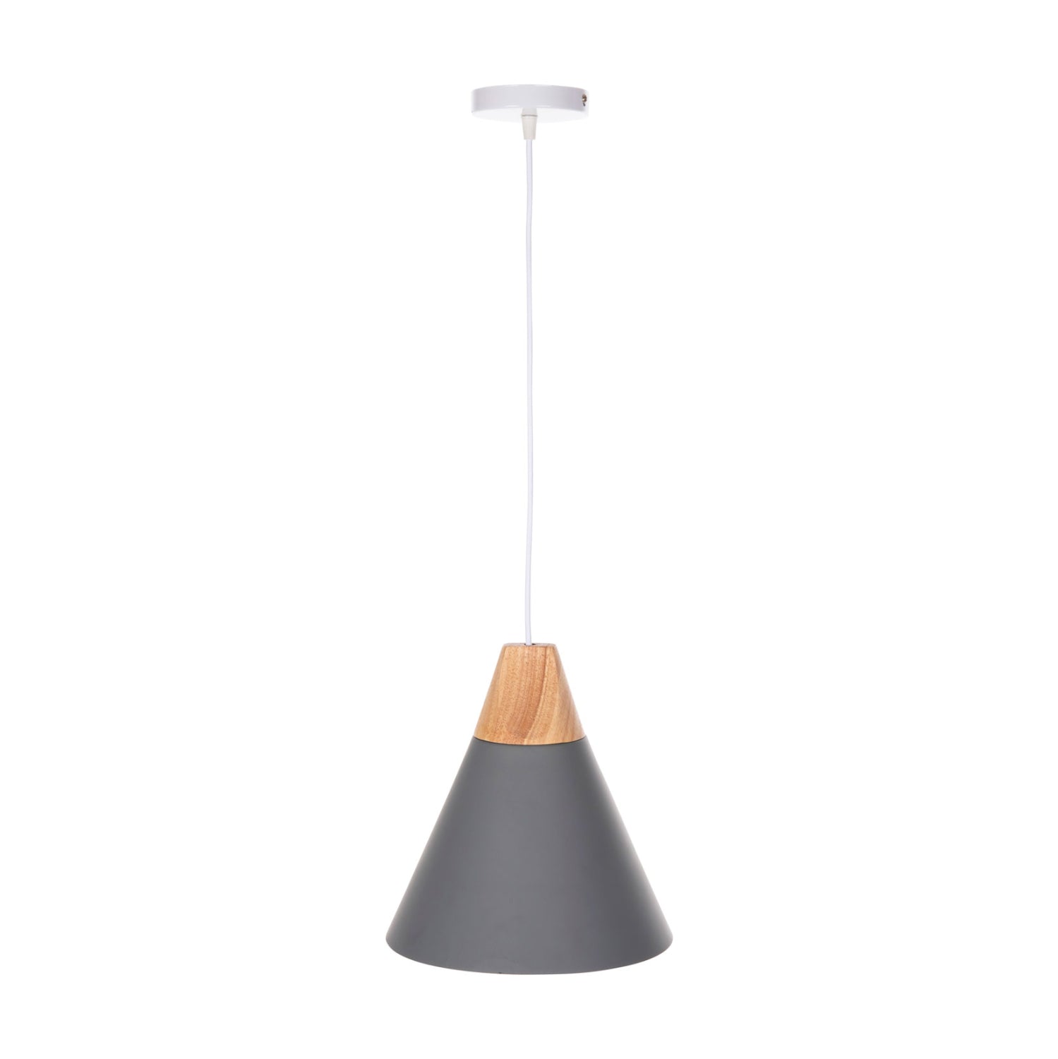 CEILING PENDANT LAMP HM4145 GREY METAL CAP Φ25x125H cm.