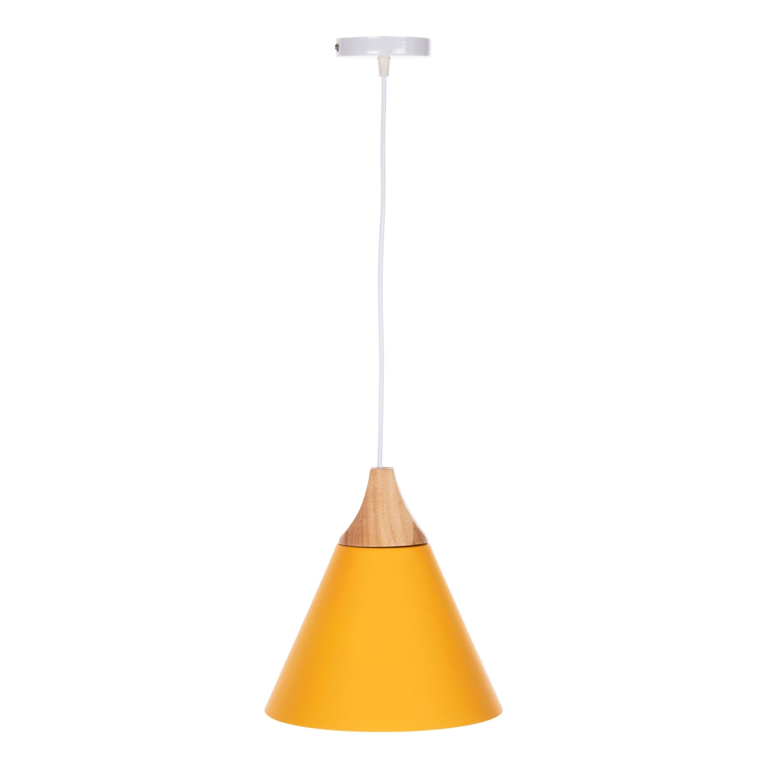 CEILING PENDANT LAMP HM4146 YELLOW METAL CAP Φ25x125Hcm.