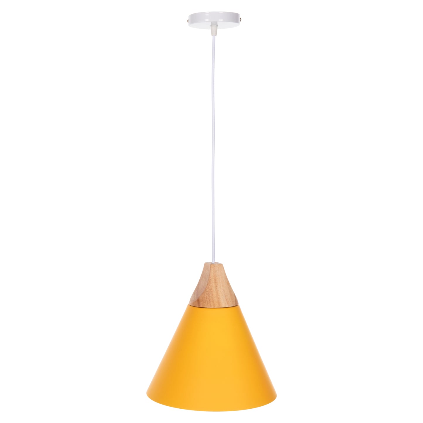CEILING PENDANT LAMP HM4146 YELLOW METAL CAP Φ25x125Hcm.