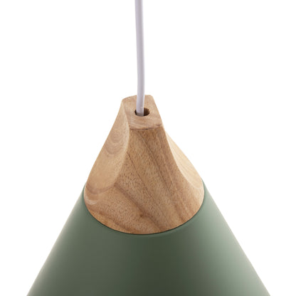 CEILING PENDANT LAMP HM4147 GREEN METAL CAP Φ25x118Hcm.