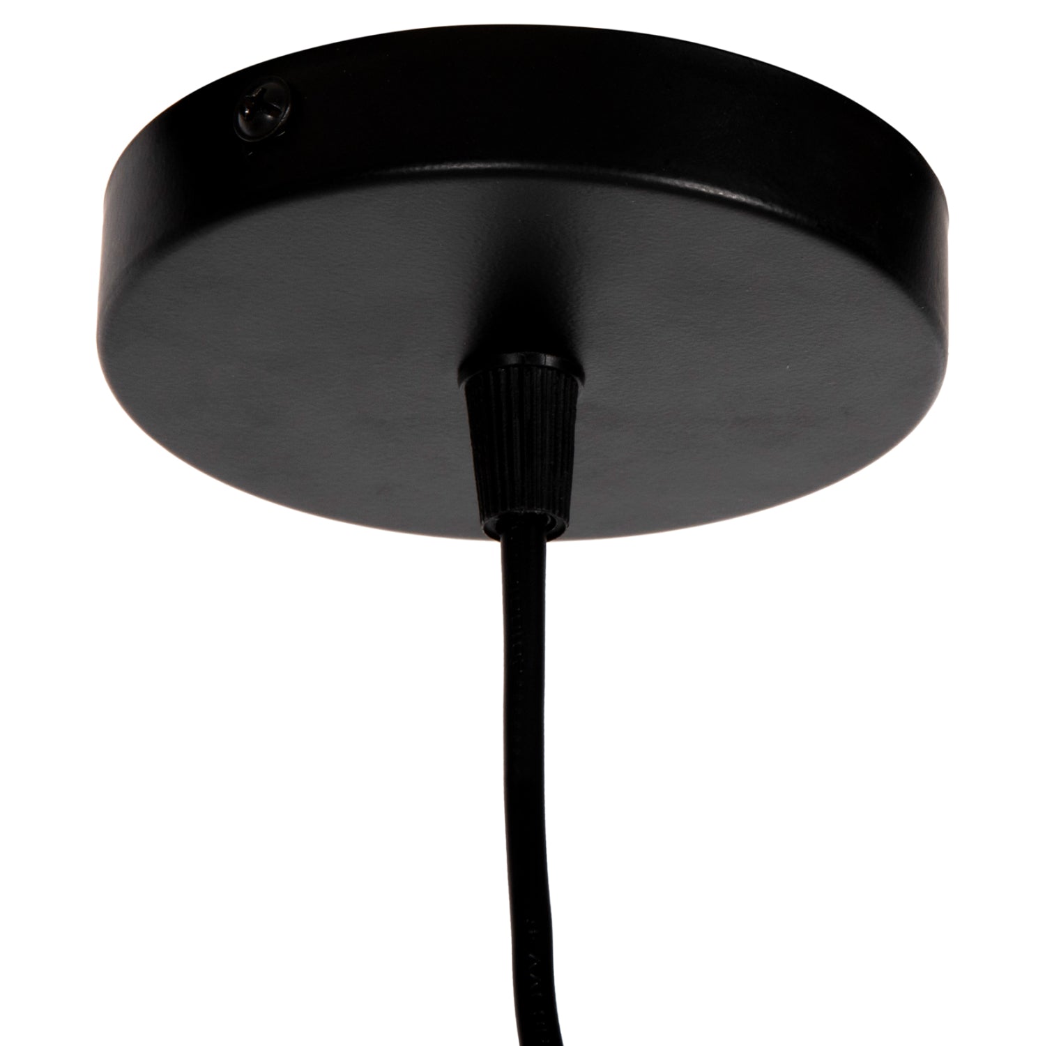 CEILING PENDANT LAMP HM4155 BLACK METAL-WHITE GLASS 30,5x30,5x118H cm.