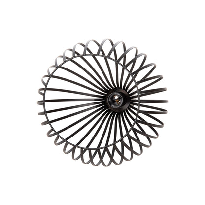 CEILING PENDANT LAMP HM4164 BLACK METAL CAP Φ28x138Hcm.