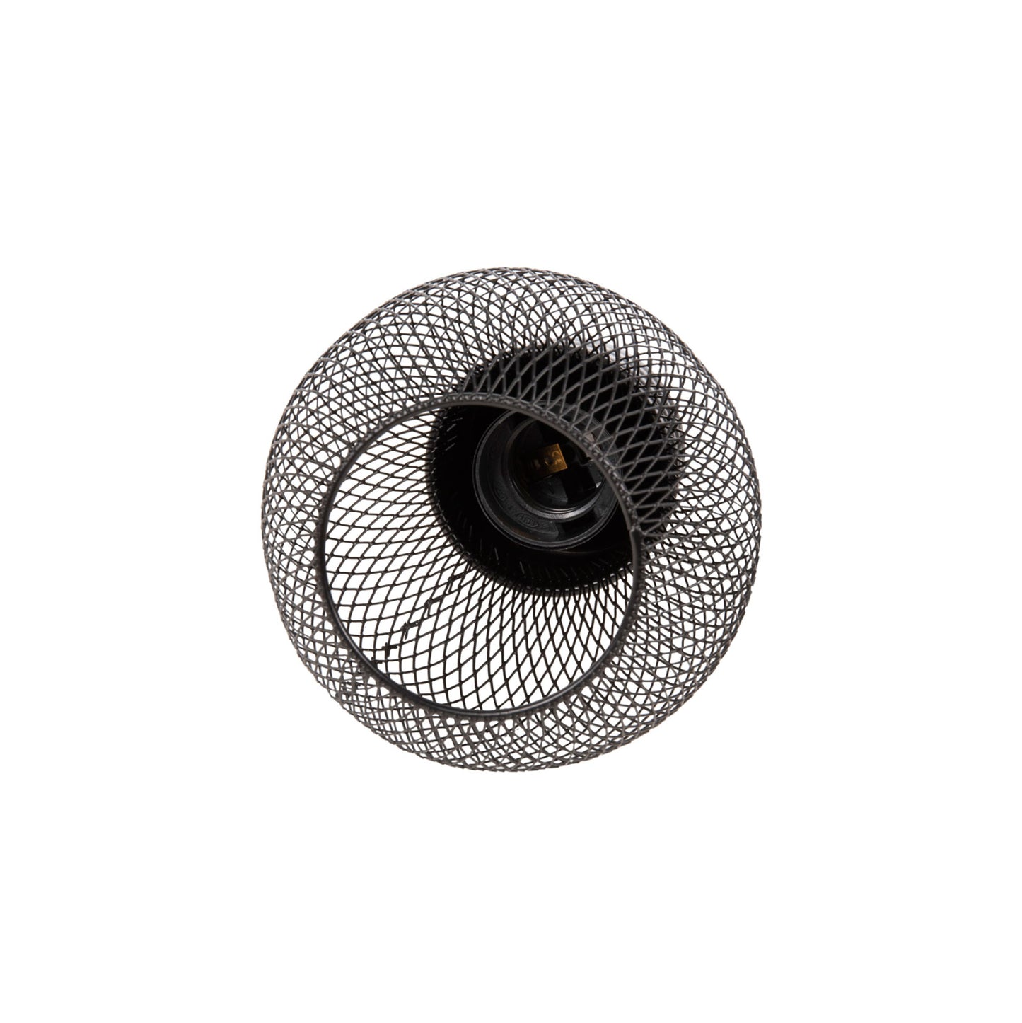 CEILING PENDANT LAMP HM4171 BLACK METAL MESH CAP Φ13x125Hcm.