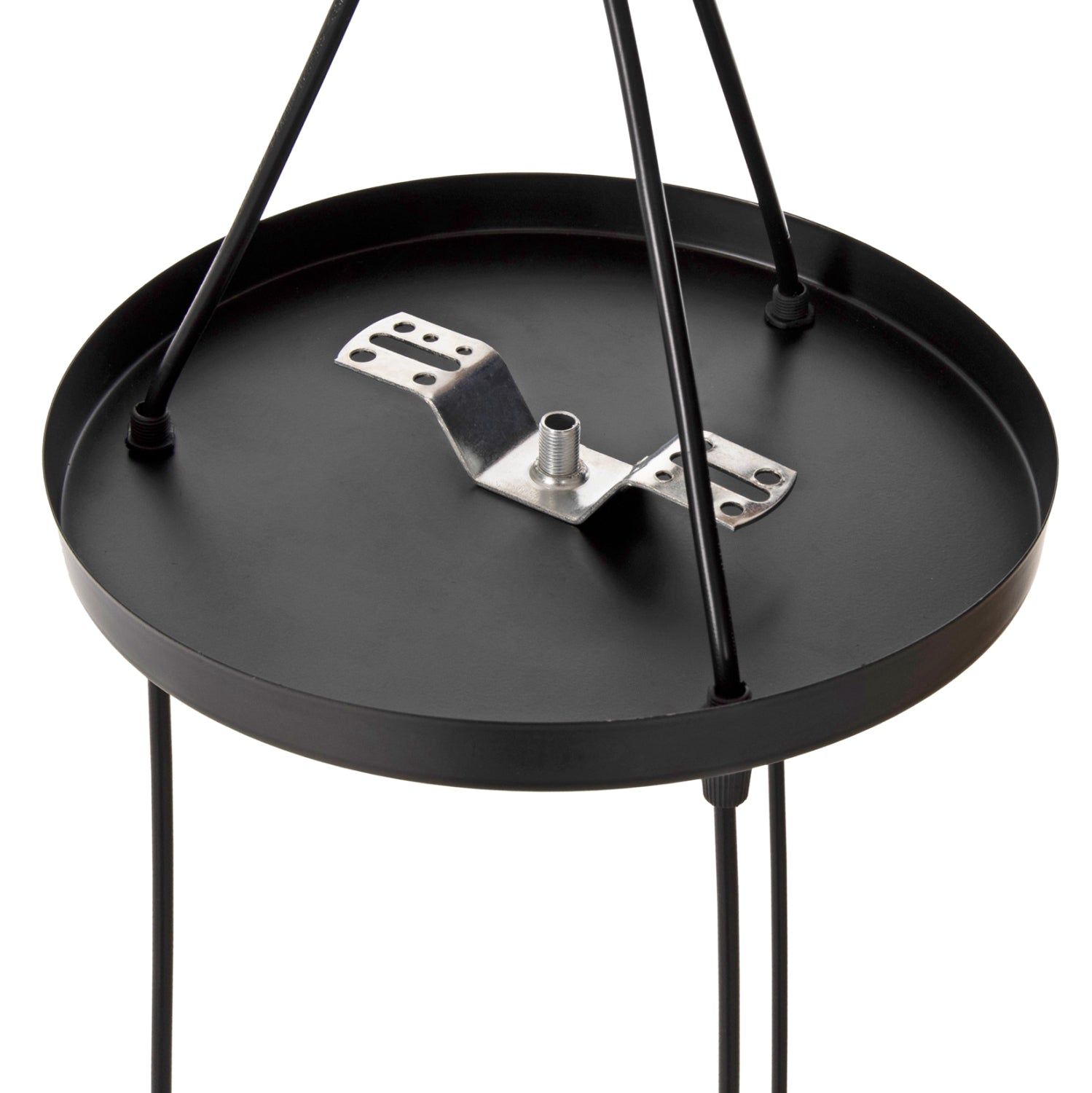 CEILING PENDANT LAMP HM4182 3 BLACK METAL CAPS PYRAMID Φ23x124Hcm.