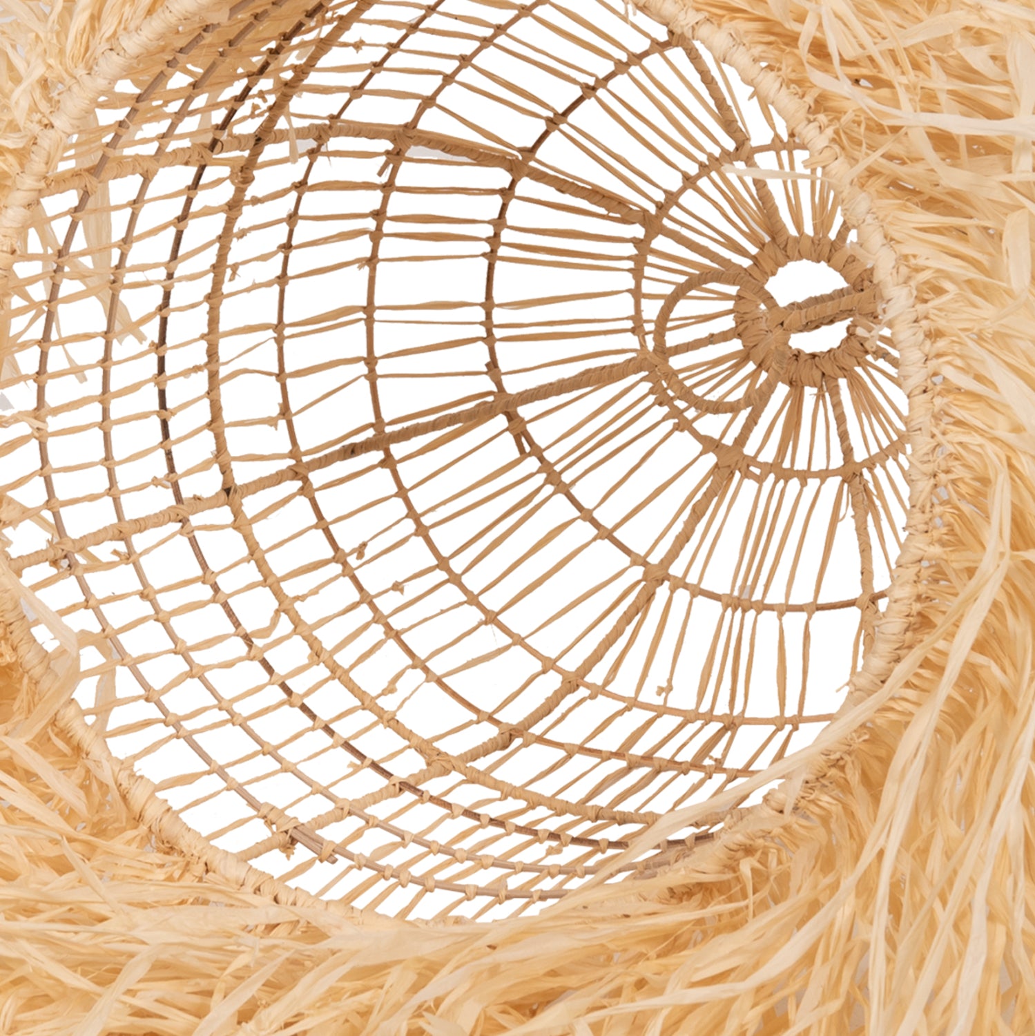 CEILING PENDANT LAMP HM7890 PALM LEAF FIBERS IN NATURAL COLOR Φ35x163Hcm.