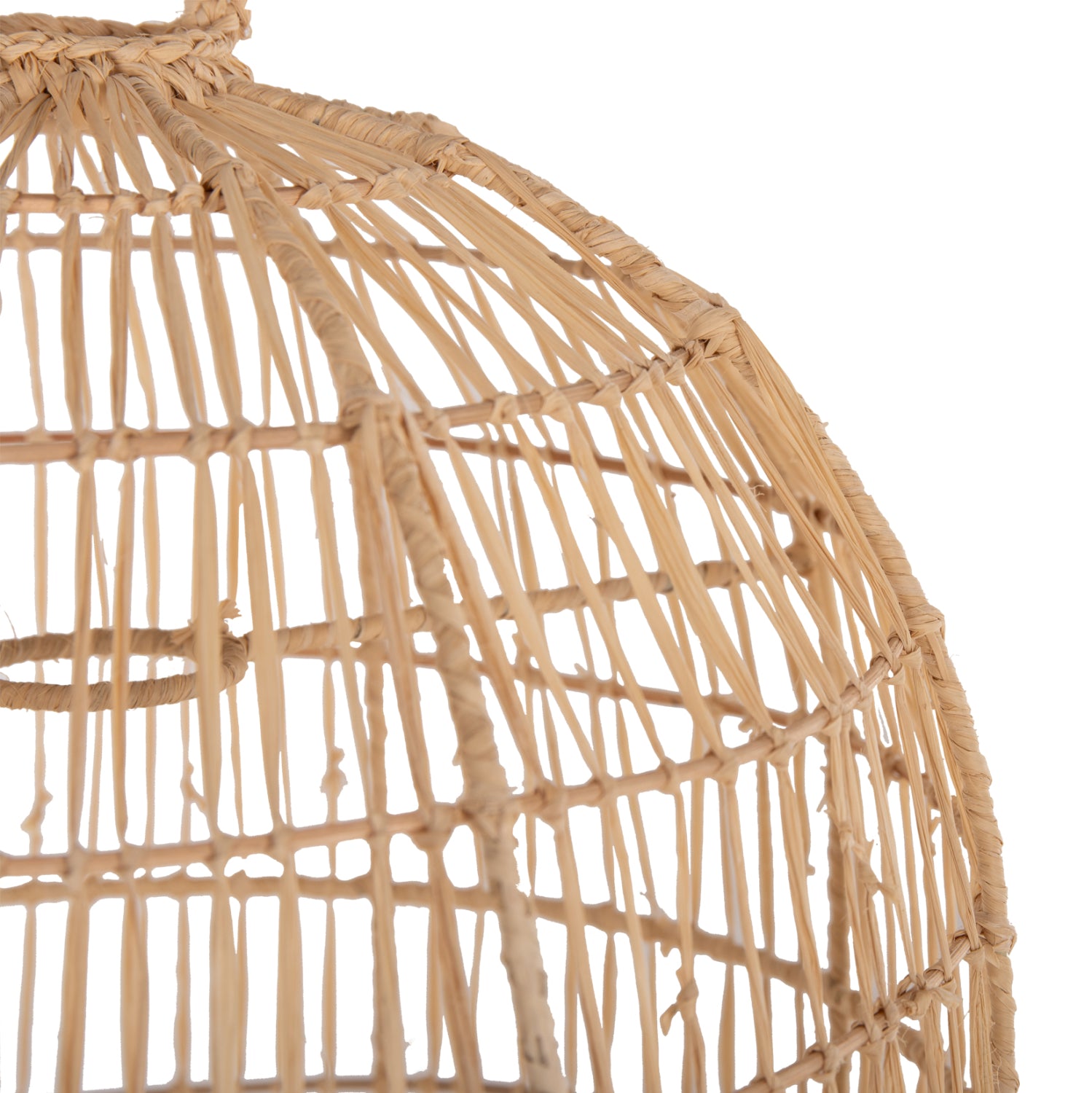 CEILING PENDANT LAMP HM7890 PALM LEAF FIBERS IN NATURAL COLOR Φ35x163Hcm.