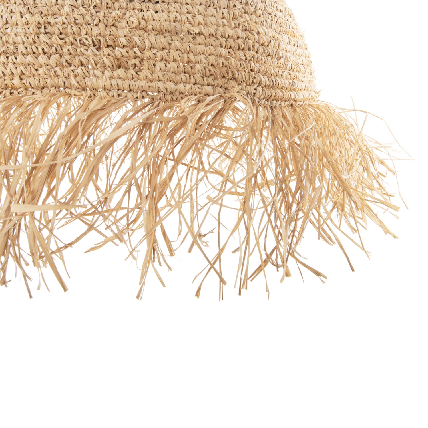 CEILING PENDANT LAMP WITH FRINGES HM7856 DRIED PALM FIBERS Φ52,5x55,5Hcm.