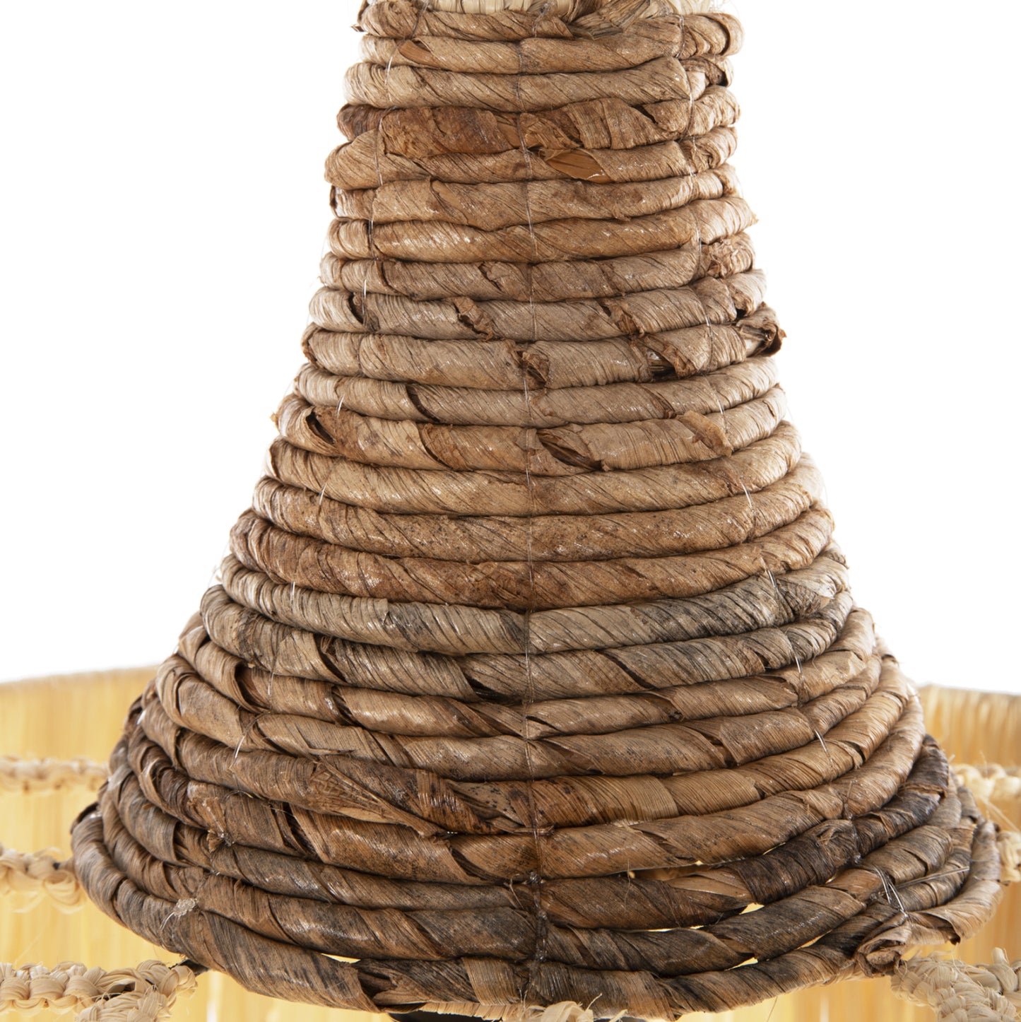 CEILING PENDANT LAMP WITH FRINGES HM7853 DRIED PALM FIBERS Φ41x34Hcm.