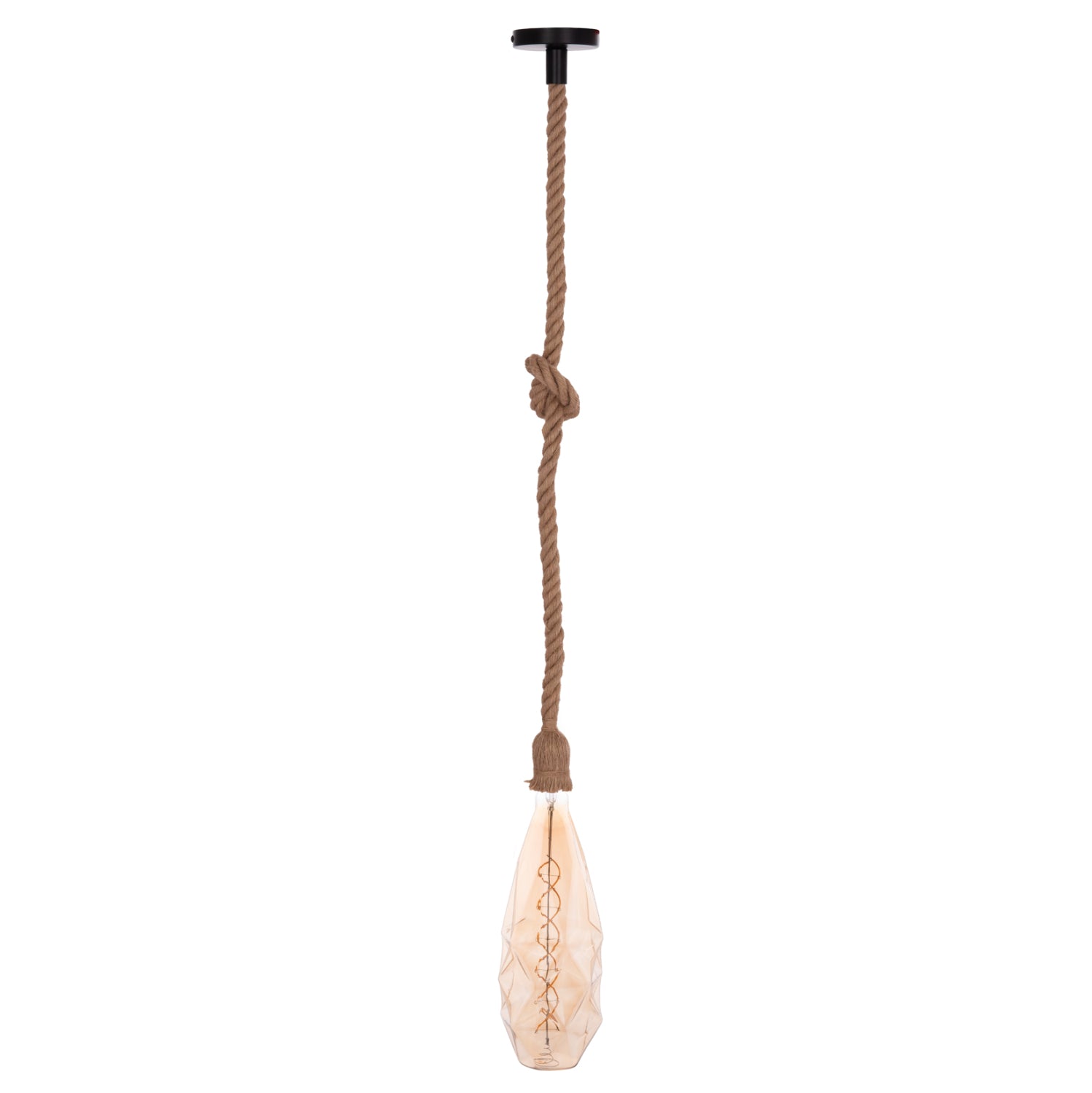 CEILING PENDANT LAMP WITH LIGHT BULB HM11934--ROPE 1M LONG AND 2cm THICK-E27 SOCKET