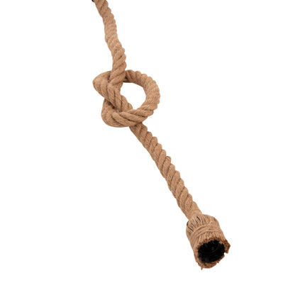 CEILING PENDANT LAMP WITH LIGHT BULB ΗΜ11928.02--ROPE 1M LONG AND 2cm THICK-E27 SOCKET
