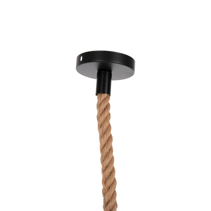 CEILING PENDANT LAMP WITH LIGHT BULB HM11930.01--ROPE 1M LONG AND 2cm THICK-E27 SOCKET