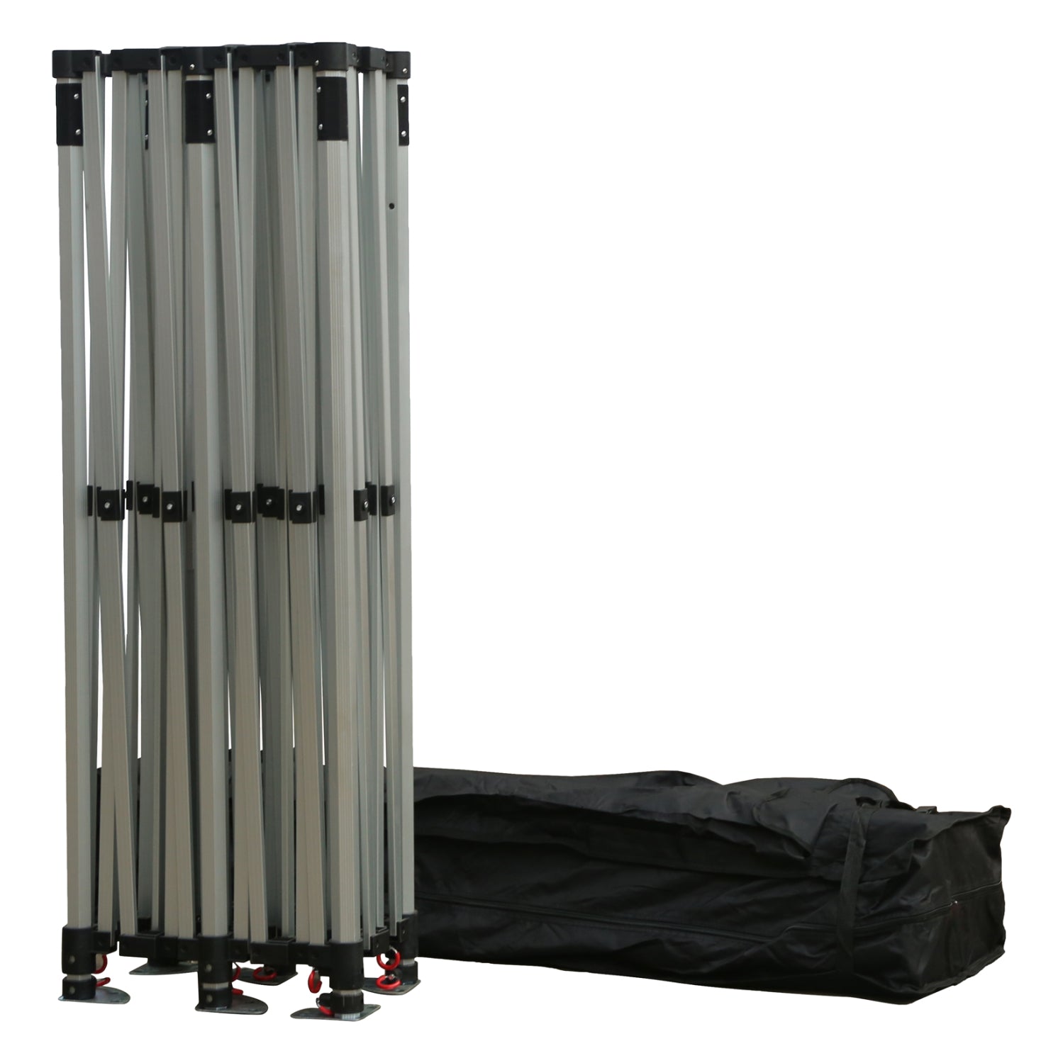 GAZEBO HEAVY DUTY WITH SIDEWALL SHADES CRESSEN HM21099 FOLDABLE-ALUMINUM SILVER FRAME-WHITE 3x6x3.4Hm