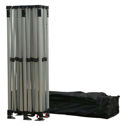 GAZEBO HEAVY DUTY WITH SIDEWALL SHADES CRESSEN HM21099 FOLDABLE-ALUMINUM SILVER FRAME-WHITE 3x6x3.4Hm