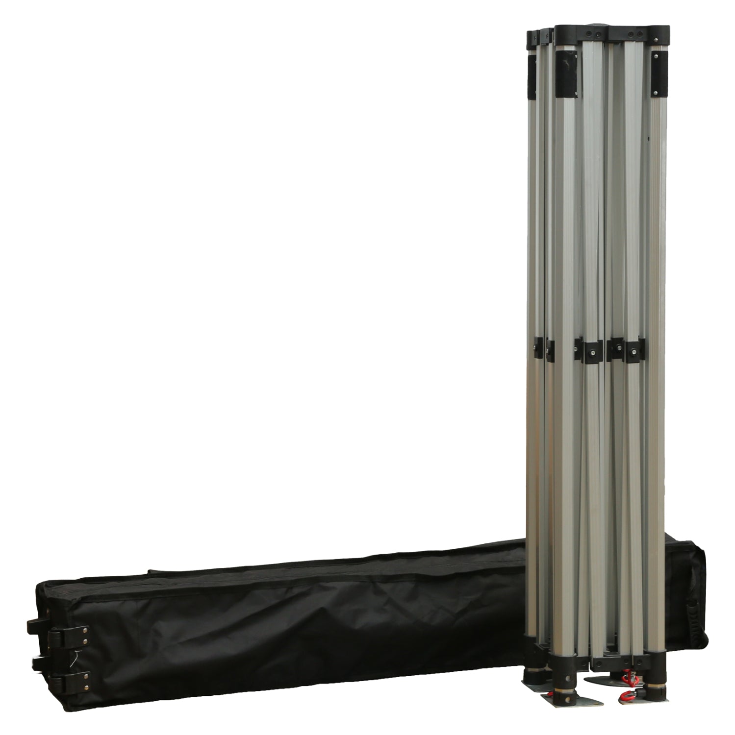 GAZEBO HEAVY DUTY WITH SIDEWALL SHADE CRESSEN HM21097 FOLDABLE-ALUMINUM SILVER FRAME-WHITE 3x3x3,4Hm