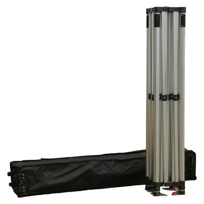 GAZEBO HEAVY DUTY WITH SIDEWALL SHADE CRESSEN HM21097 FOLDABLE-ALUMINUM SILVER FRAME-WHITE 3x3x3,4Hm