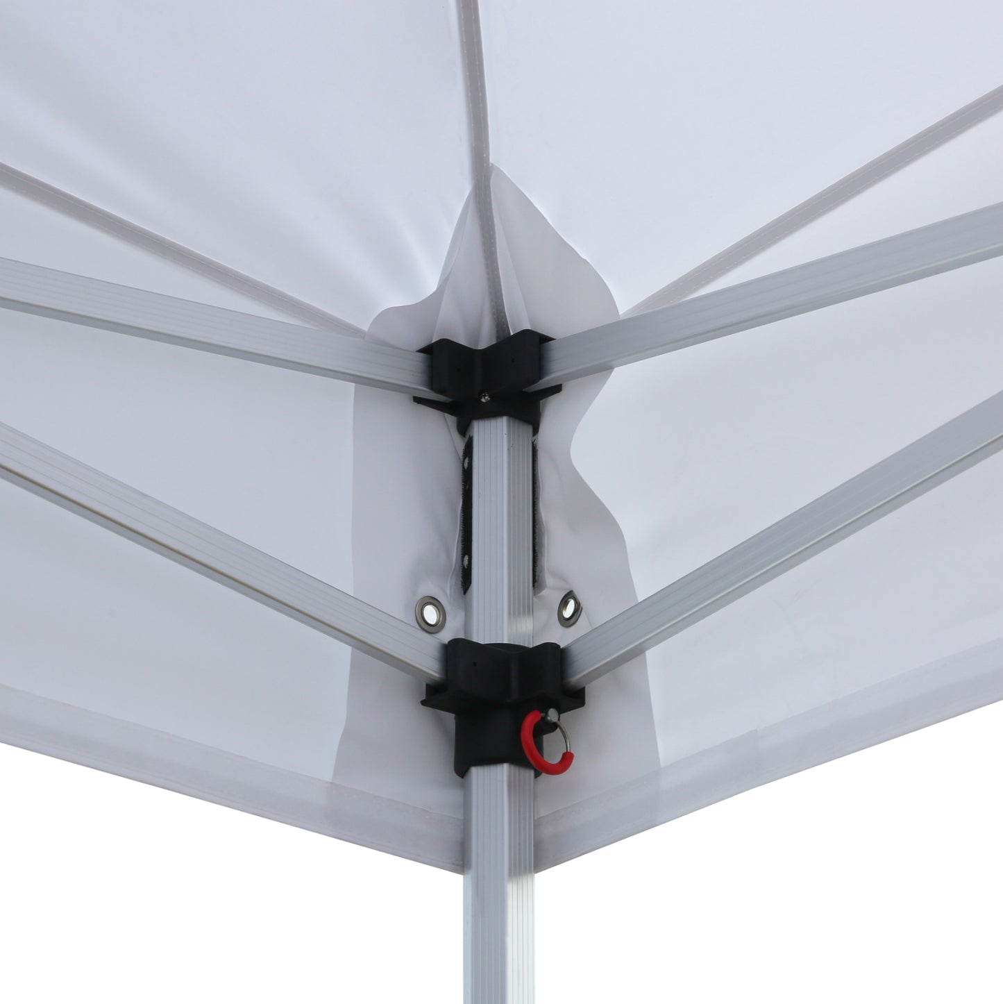 GAZEBO HEAVY DUTY WITH SIDEWALL SHADES CRESSEN HM21099 FOLDABLE-ALUMINUM SILVER FRAME-WHITE 3x6x3.4Hm