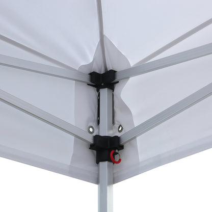 GAZEBO HEAVY DUTY WITH SIDEWALL SHADE CRESSEN HM21098 FOLDABLE-ALUMINUM SILVER FRAME-WHITE 3x4,5x3,4Hm