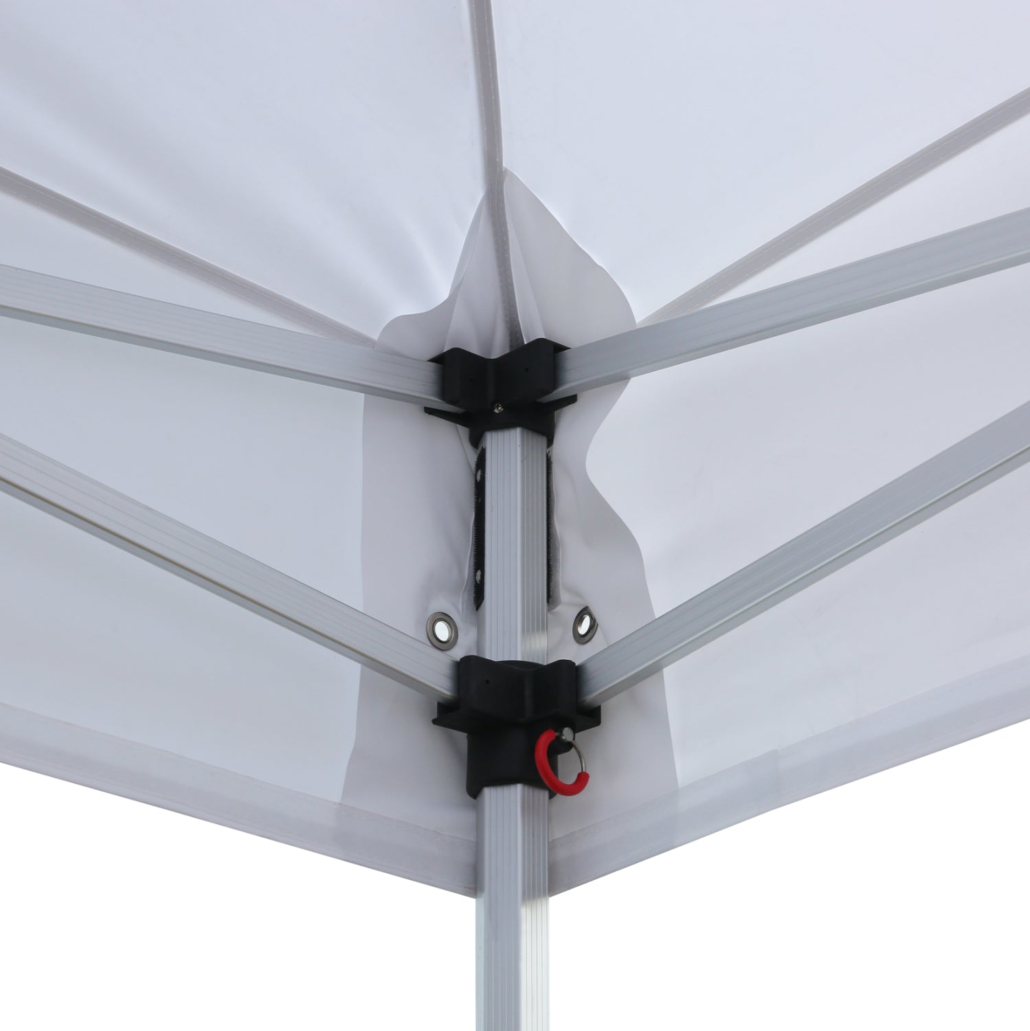 GAZEBO WITH 3 SIDEWALL SHADES CRESSEN HM21098.01 FOLDABLE-ALUMINUM SILVER FRAME-WHITE 3x4.5x3.4Hm