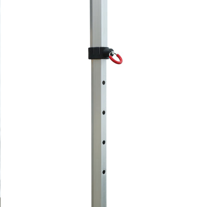 GAZEBO HEAVY DUTY WITH 3 SIDEWALL SHADES CRESSEN HM21097.01 FOLDABLE-ALUMINUM SILVER FRAME-WHITE 3x3x3,4Hm