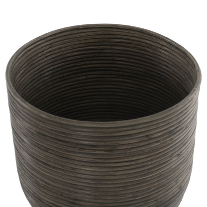 FLOWERPOT RATTAN WITH BAMBOO LEGS HM7815 31x30x80Hcm.NATURAL-GREEN