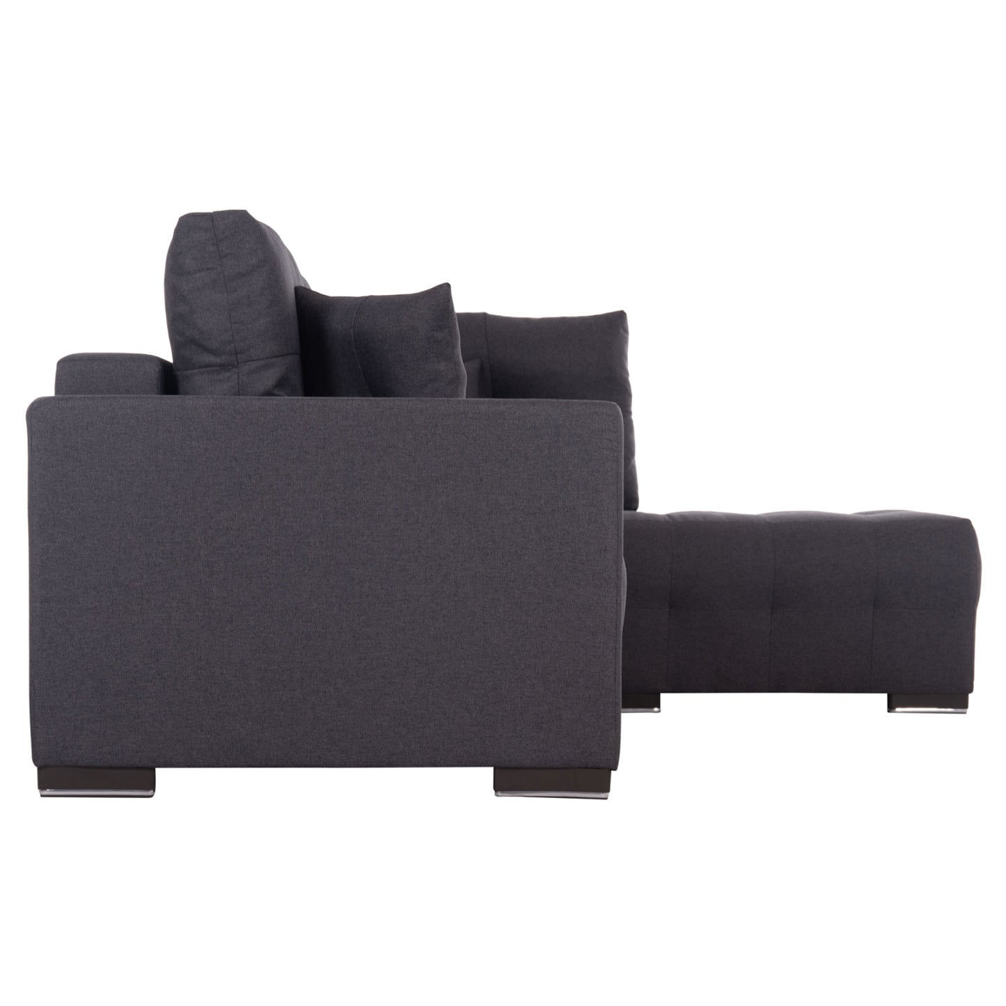 CORNER SOFA-BED WITH STORAGE SPACE TRENDSTON HM3302.01R GREY FABRIC 298x177x95Hcm.