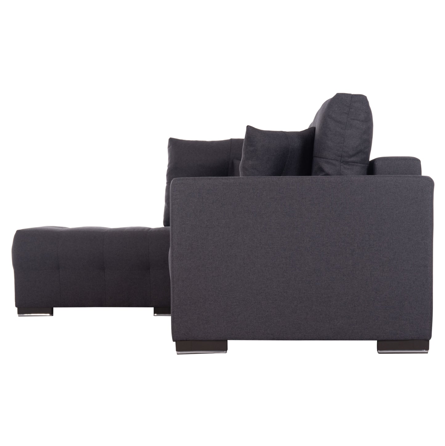 CORNER SOFA-BED WITH STORAGE SPACE TRENDSTON HM3302.01L GREY FABRIC 298x177x95Hcm.