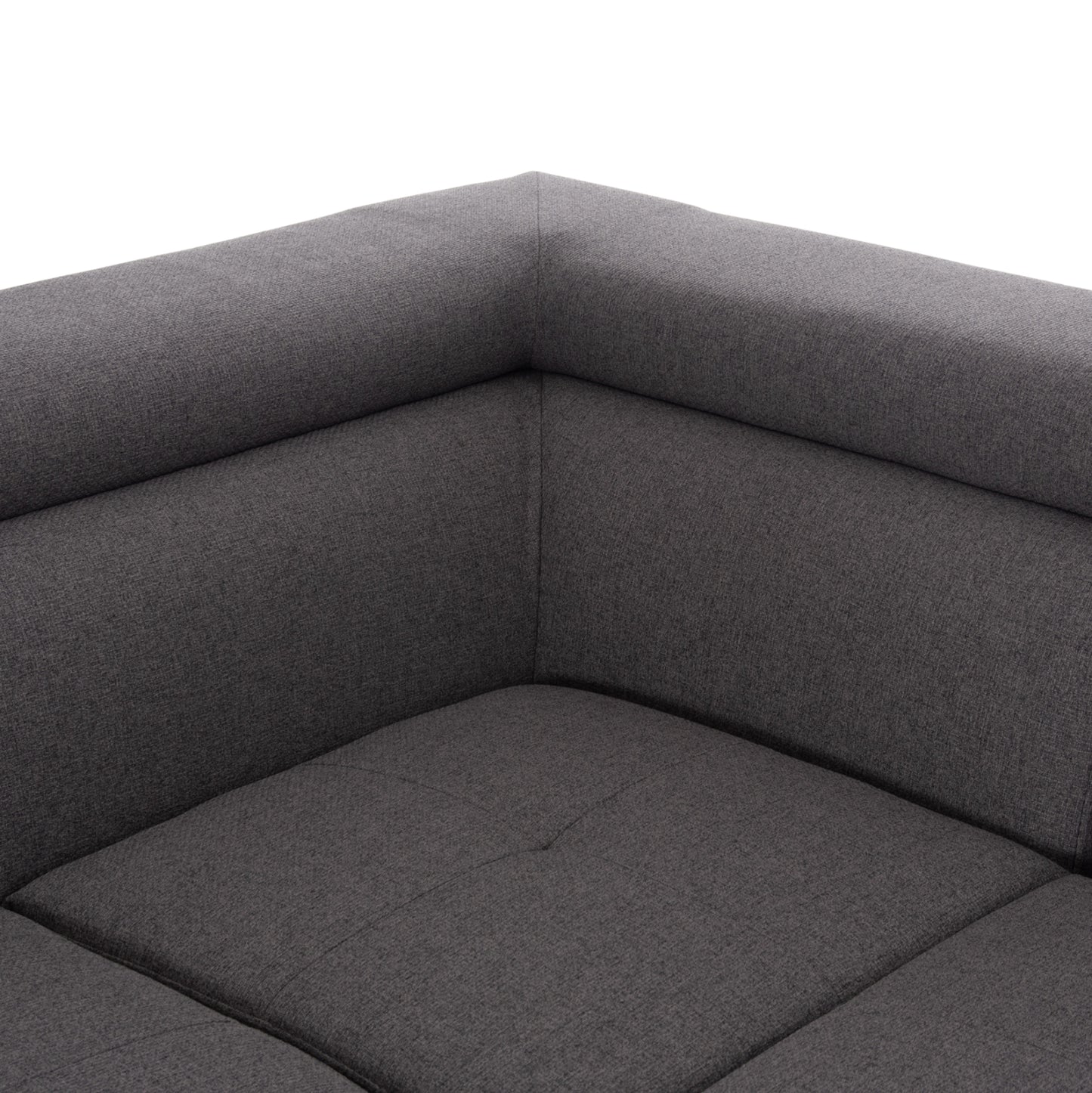 CORNER SOFA-BED WITH STORAGE SPACE ENCORE HM3301.01L GREY FABRIC 285x205x90Hcm.