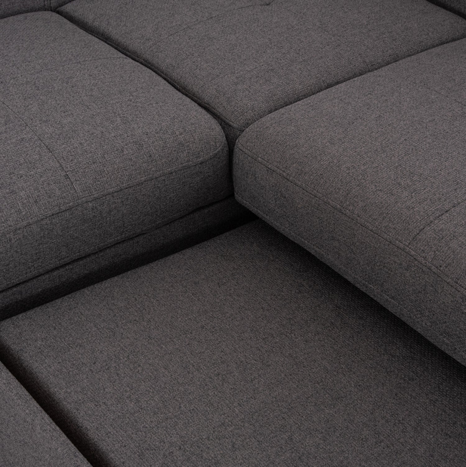 CORNER SOFA-BED WITH STORAGE SPACE ENCORE HM3301.01L GREY FABRIC 285x205x90Hcm.