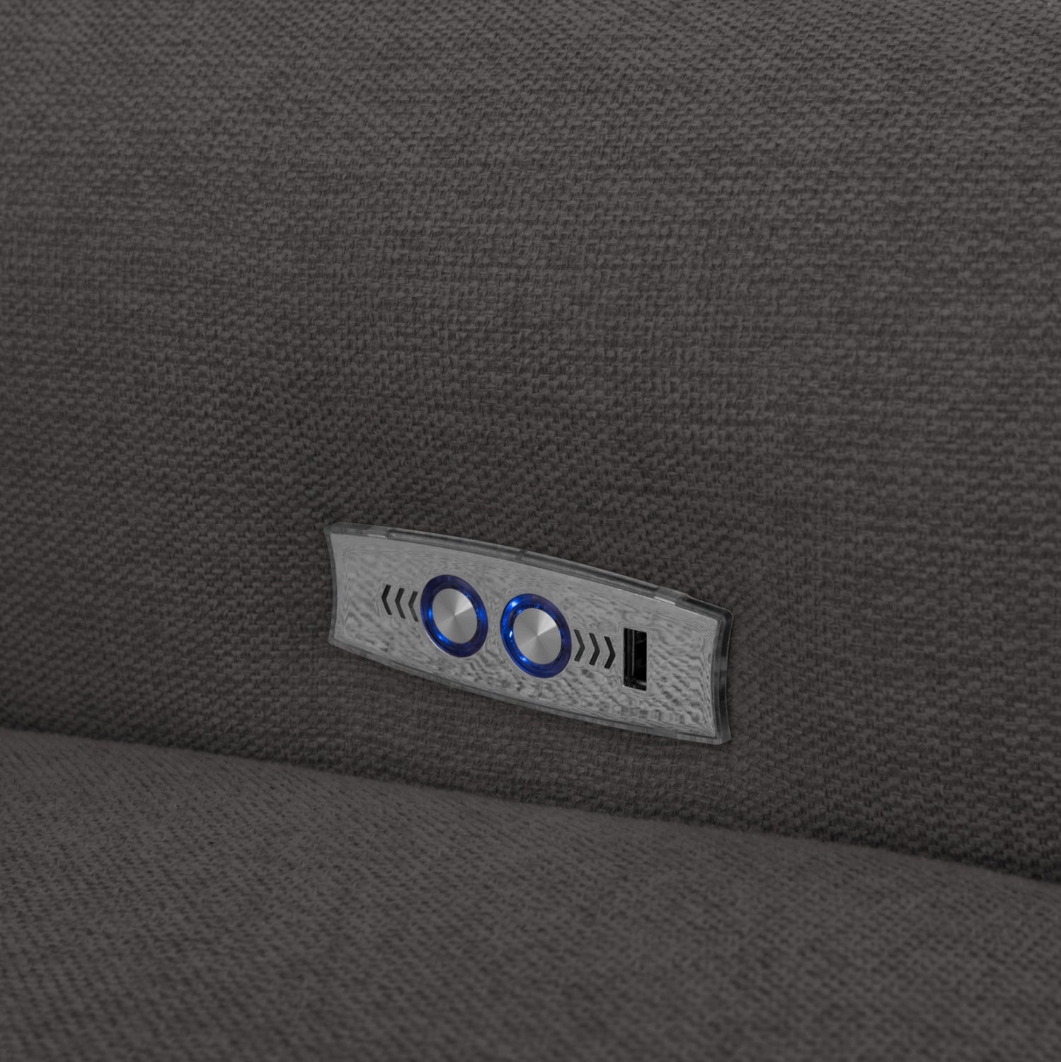 CORNER SOFA WITH 2 RECLINE SEATS ORACLE HM3290.01 GREY FABRIC 260x260x90(seat depth)x94Hcm.
