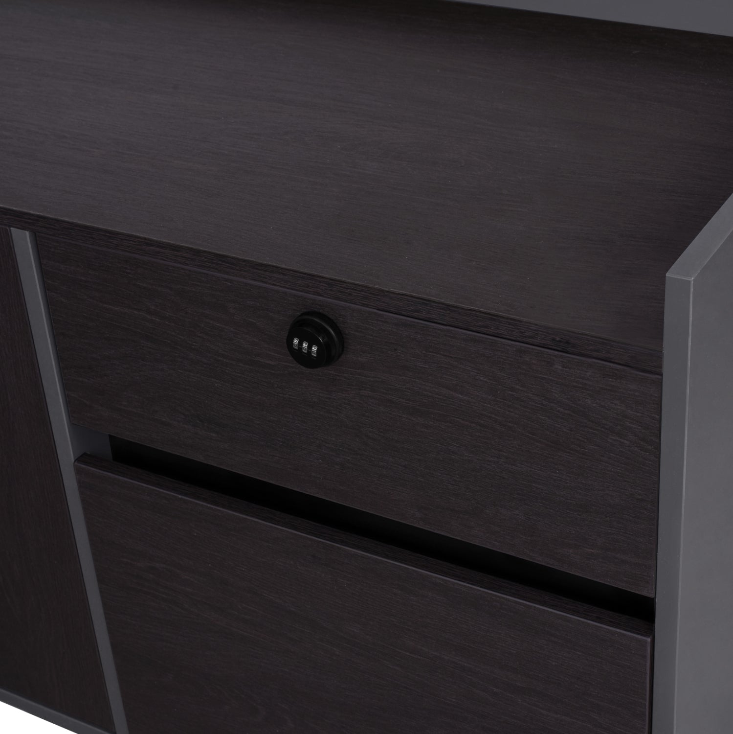 Professional office  right corner Rosewood HM2084R 220x180x76cm