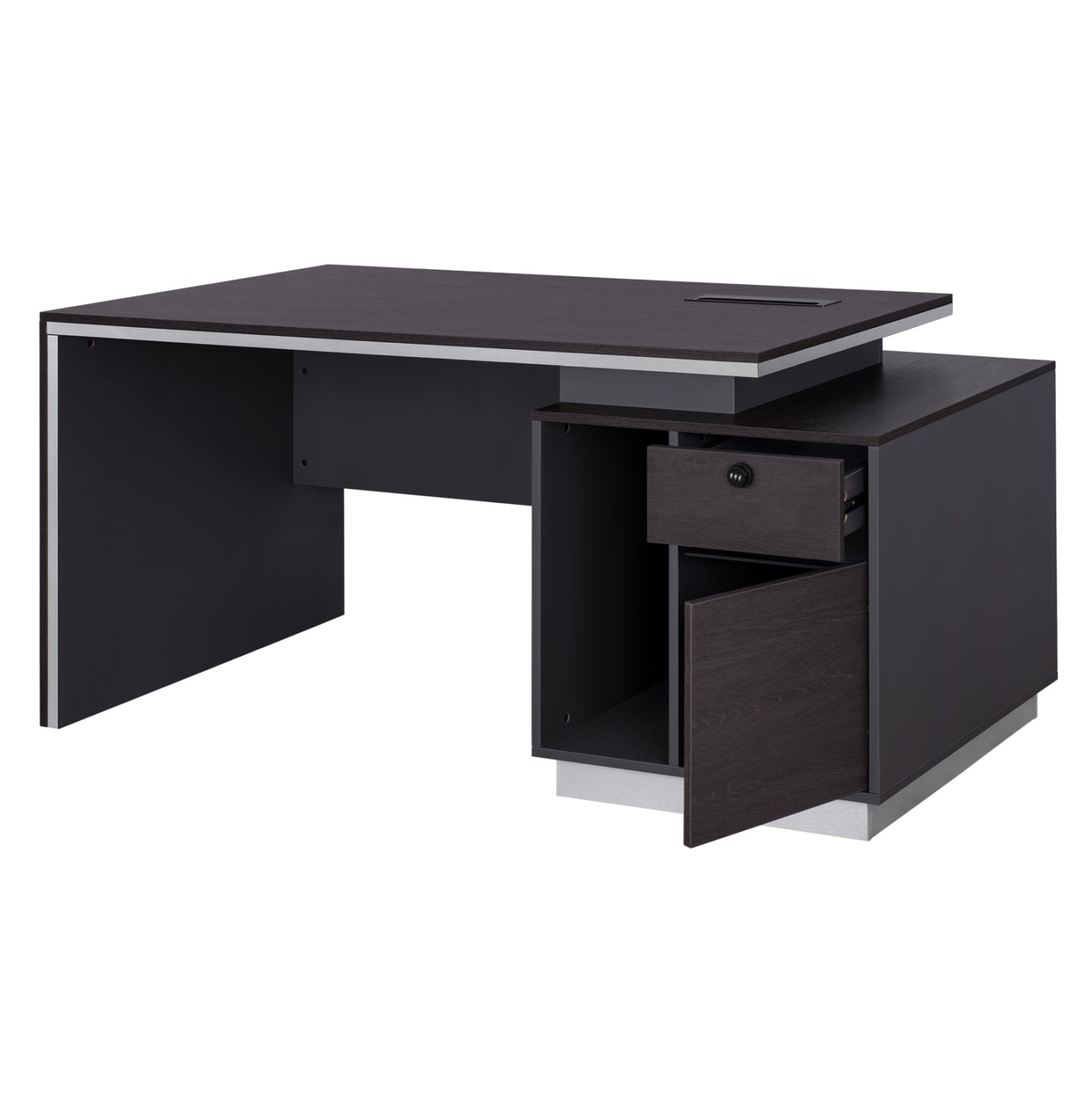 Professional Office with Right closet Rosewood HM2113R 180x80x76cm
