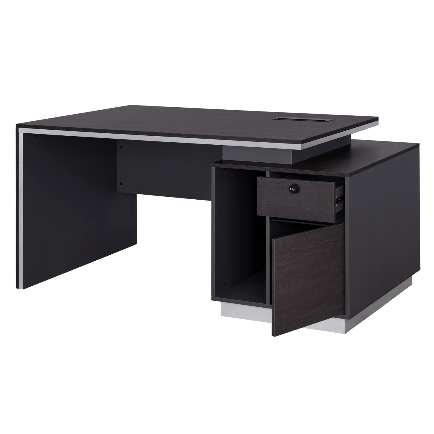 Professional Office with Right closet Rosewood HM2113R 180x80x76cm