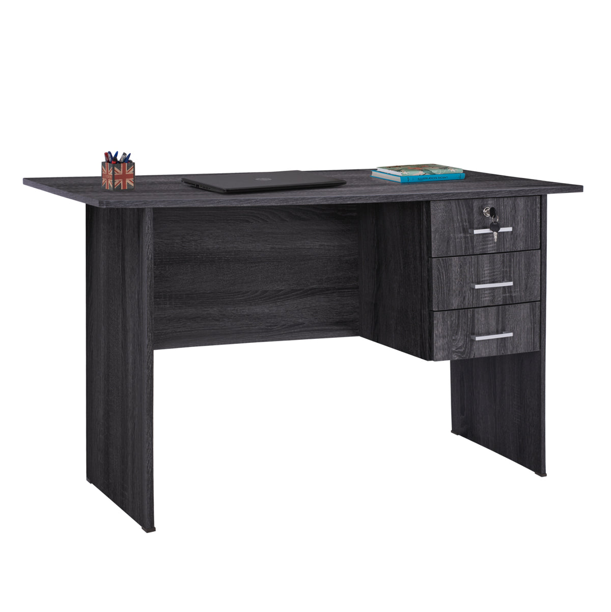 ΓΡΑΦΕΙΟ ΜΕ 3 ΣΥΡΤΑΡΙΑ HAYDEN HM2268.01 ΜΕΛΑΜΙΝΗ ΣΕ ΑΝΘΡΑΚΙ ΧΡΩΜΑ 120x60x75Υεκ