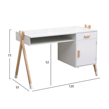 CHILDREN'S DESK PASCHAL HM2496.03 MELAMINE-PINE WOOD 120x55x75Hcm.
