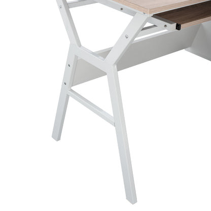 DESK VITINO HM2130.01, SONAMA-WHITE, 120X60X76H