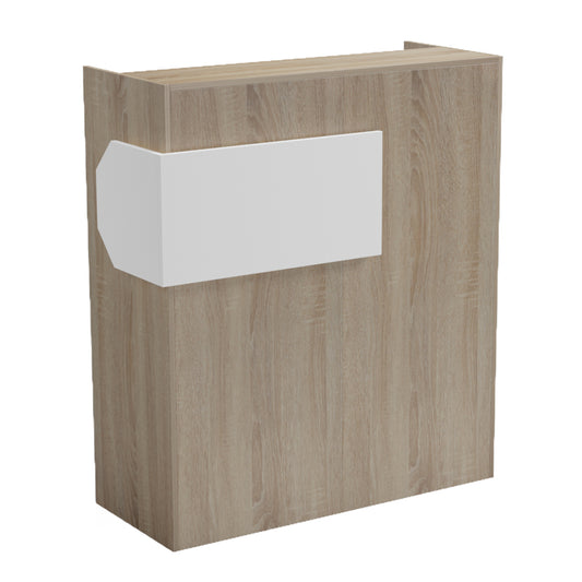 RECEPTION DESK GAND HM2154.01 MELAMINE IN SONAMA/WHITE 95.5x40x110Hcm.