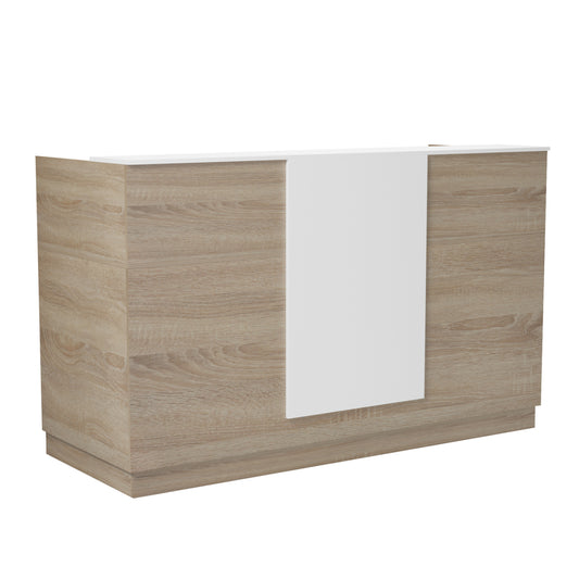RECEPTION DESK KRONIC HM2156.01 MELAMINE IN SONAMA/WHITE 180x70x110Hcm.