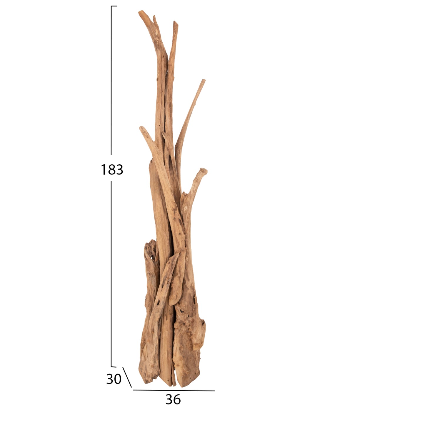FLOOR STANDING HANGER HM9367 SOLID TEAK NATURAL 36x30x183Hcm.