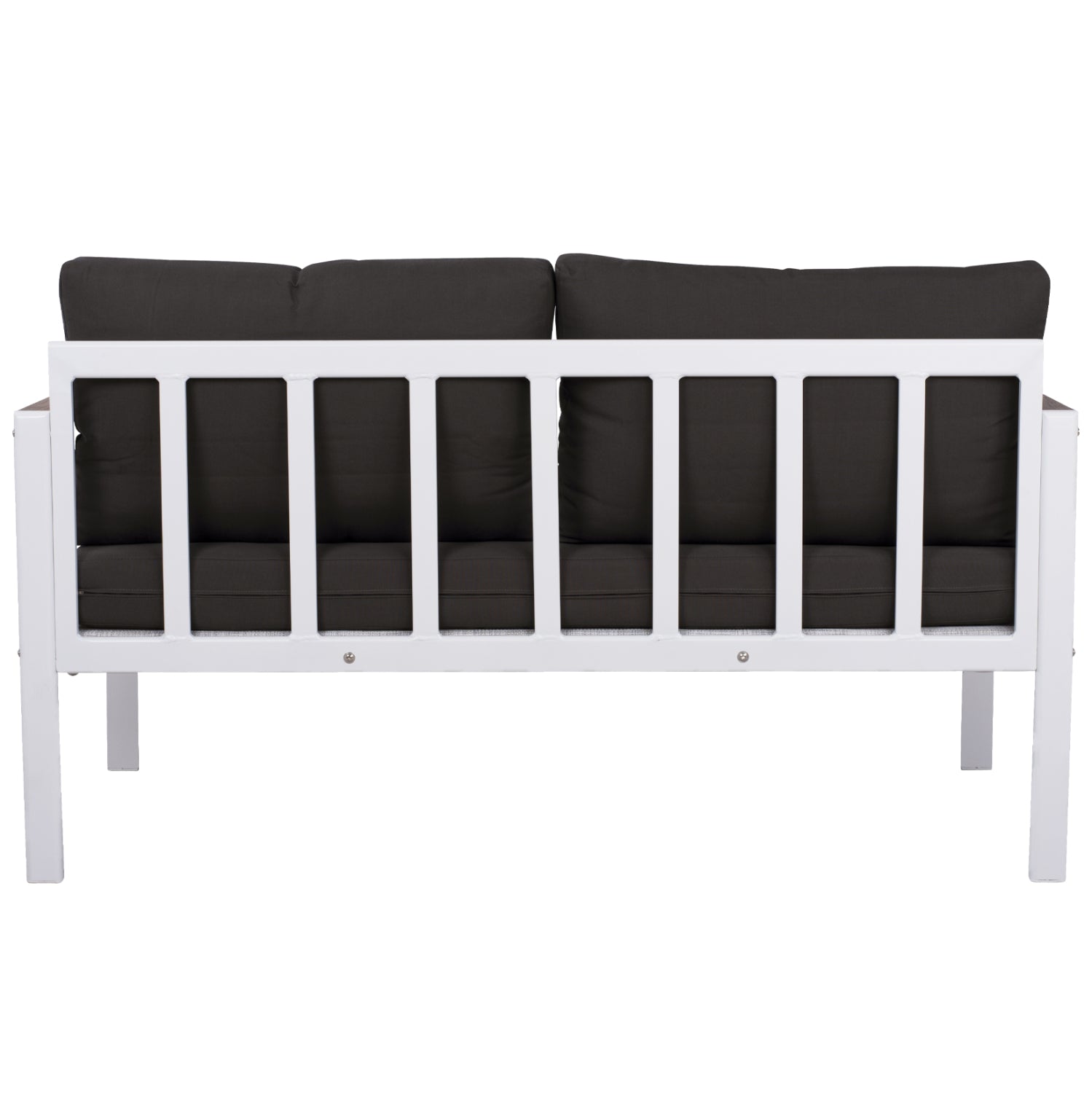 OUTDOOR 2-SEATER SOFA SAFIYA HM5523.01 ALUMINUM IN WHITE-ANTHRACITE CUSHIONS 144x70x85Hcm.