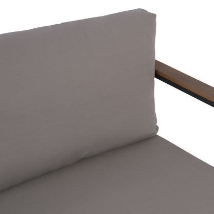 OUTDOOR 2-SEATER SOFA SAFIYA HM5523.02 ALUMINUM IN ANTHRACITE--GREY CUSHIONS 144x70x85Hcm.