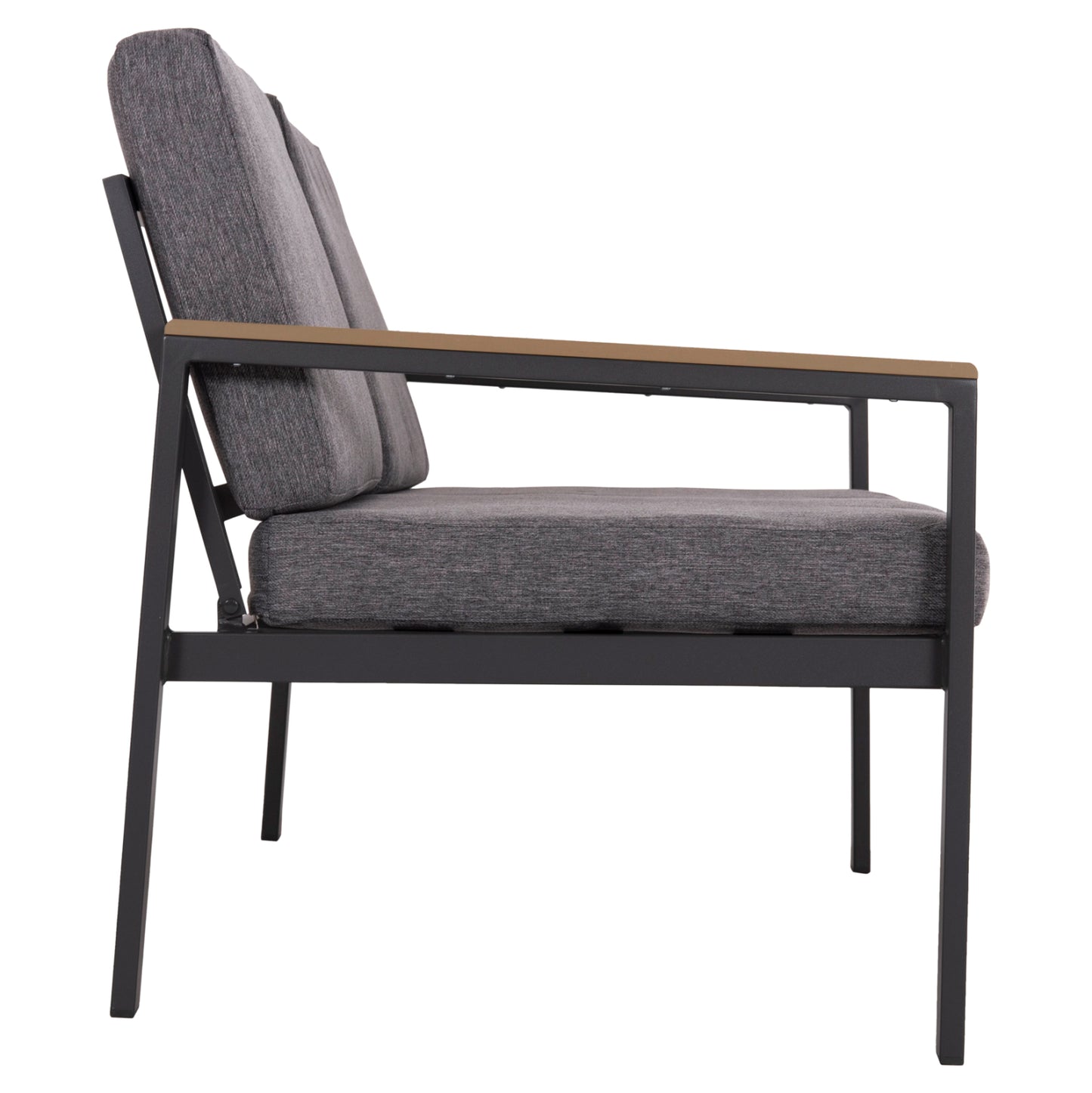 OUTDOOR 2-SEATER SOFA SAFIN HM6279.03 ALUMINUM & CUSHIONS IN ANTHRACITE 140x70x77Hcm.