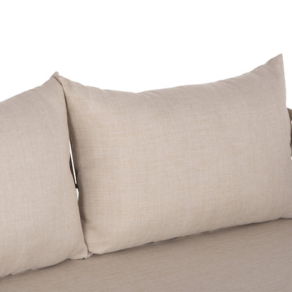 OUTDOOR LOUNGE 2-SEATER SOFA SANJI HM6220 ACACIA WOOD-ALUMINUM-ROPE 168.5x80x82Hcm.