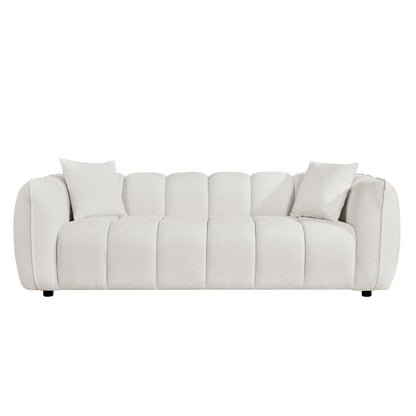 SOFA 3-SEATER LYKKE HM3323.02 ECRU FABRIC 229x89x70Hcm.